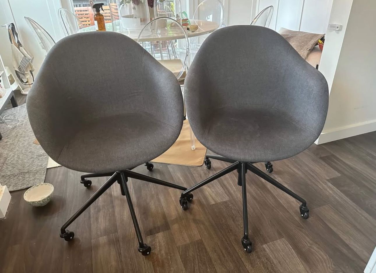 Matching Pair Of Rolling Office Chairs