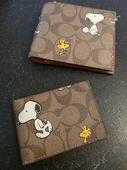 Coach Peanuts 3 In 1 Wallet In Signature Canvas With Snoopy Woodstock Print