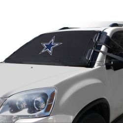 NFL Frost Guard Windshield Cover for Ice and Snow, Dallas Cowboys | Standard Size Car Windshield Frost Cover with Side Mirror Covers | Fits Most Cars