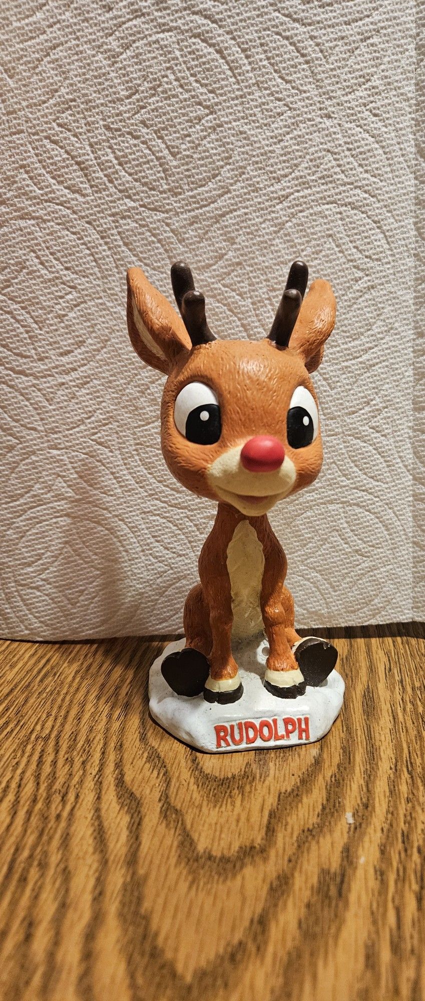 CHRISTMAS RUDOLPH THE RED NOSE REINDEER CERAMIC BOBBLEHEAD MISFIT  DECOR  BD &A 