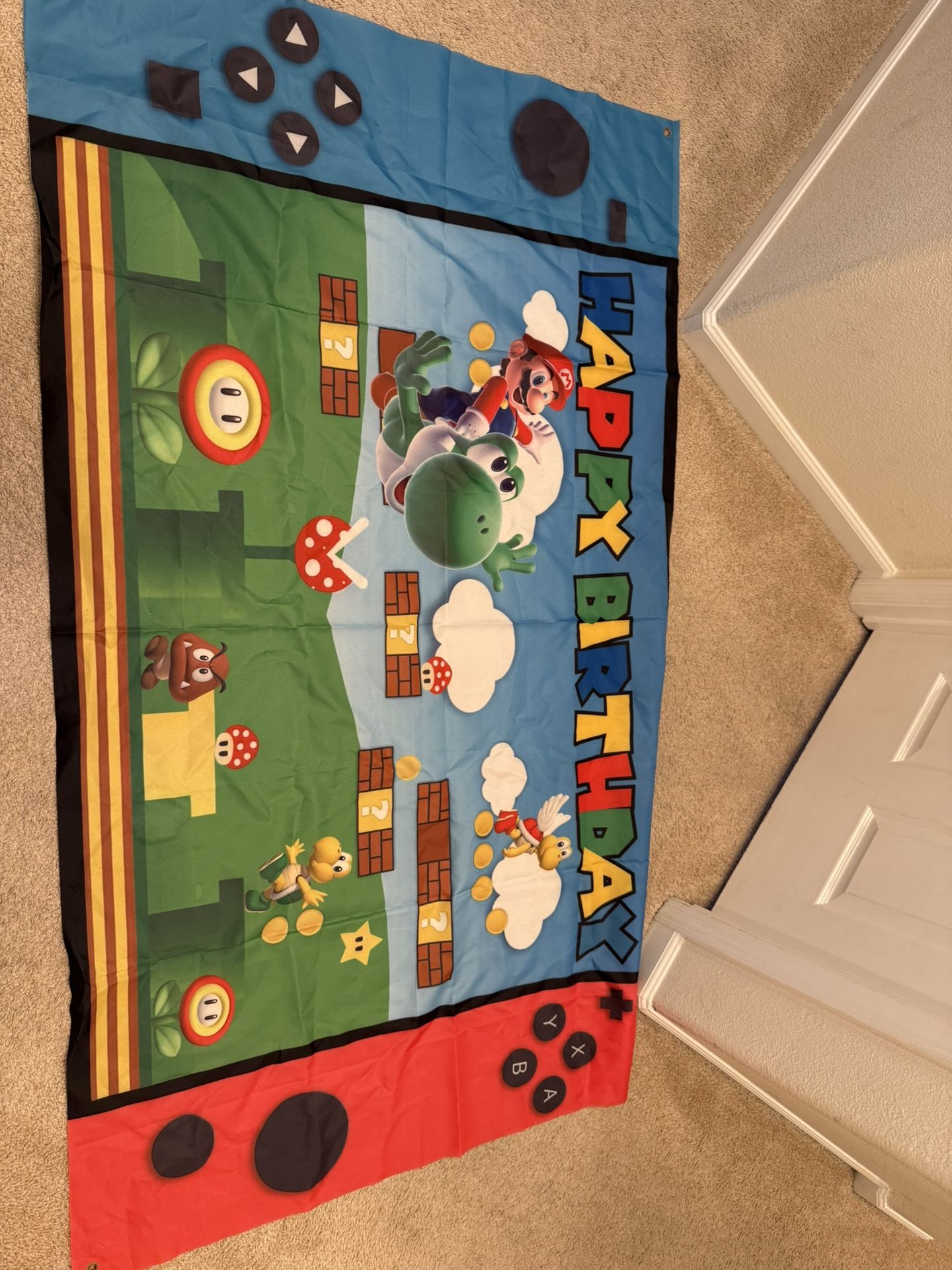 Mario Bday Banner 2 Dollars 