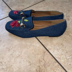 Material Denim Jean Loafers Flats