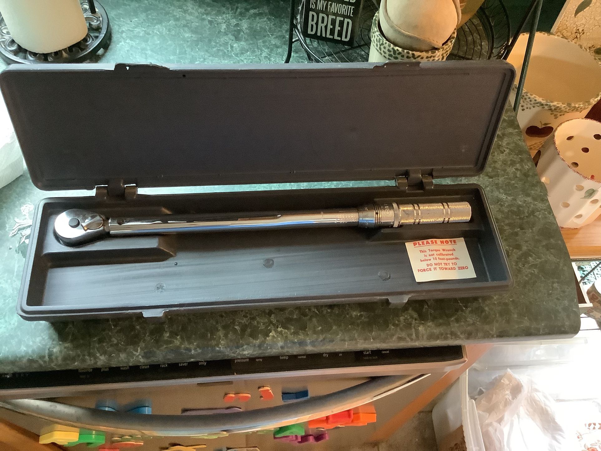 Craftsman Micro-Adjusting Torque Control Wrench 10-150 Ponds, Quick Release Ratchet Drive #44443 In Case Both On Excellent Condition