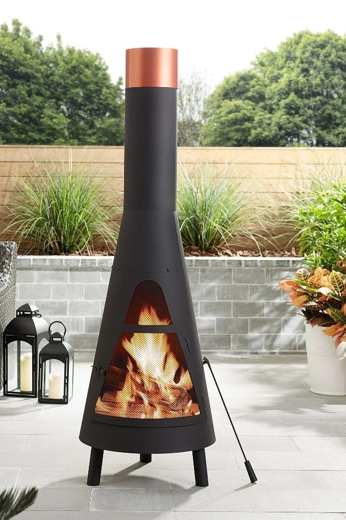 MODERN FIREPIT WOODEN NEW