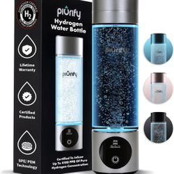 Hydrogen Water Bottle Generator - Up to 4100+ PPB Concentration - SPE/PEM Technology - Certified H2 Generator - Portable Athletic Performance & Hydrat