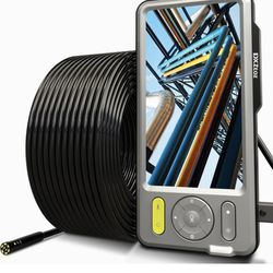50FT Sewer Camera 5'' Larger IPS Screen,  Dual-Lens Endoscope Camera for Drain P