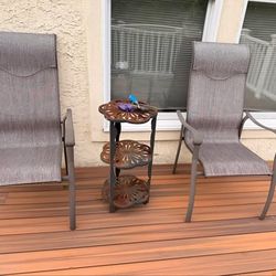 Two Outdoor Patio Sling Chairs