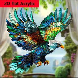 Freedom's Flight Stained-Glass Bald Eagle Suncatcher