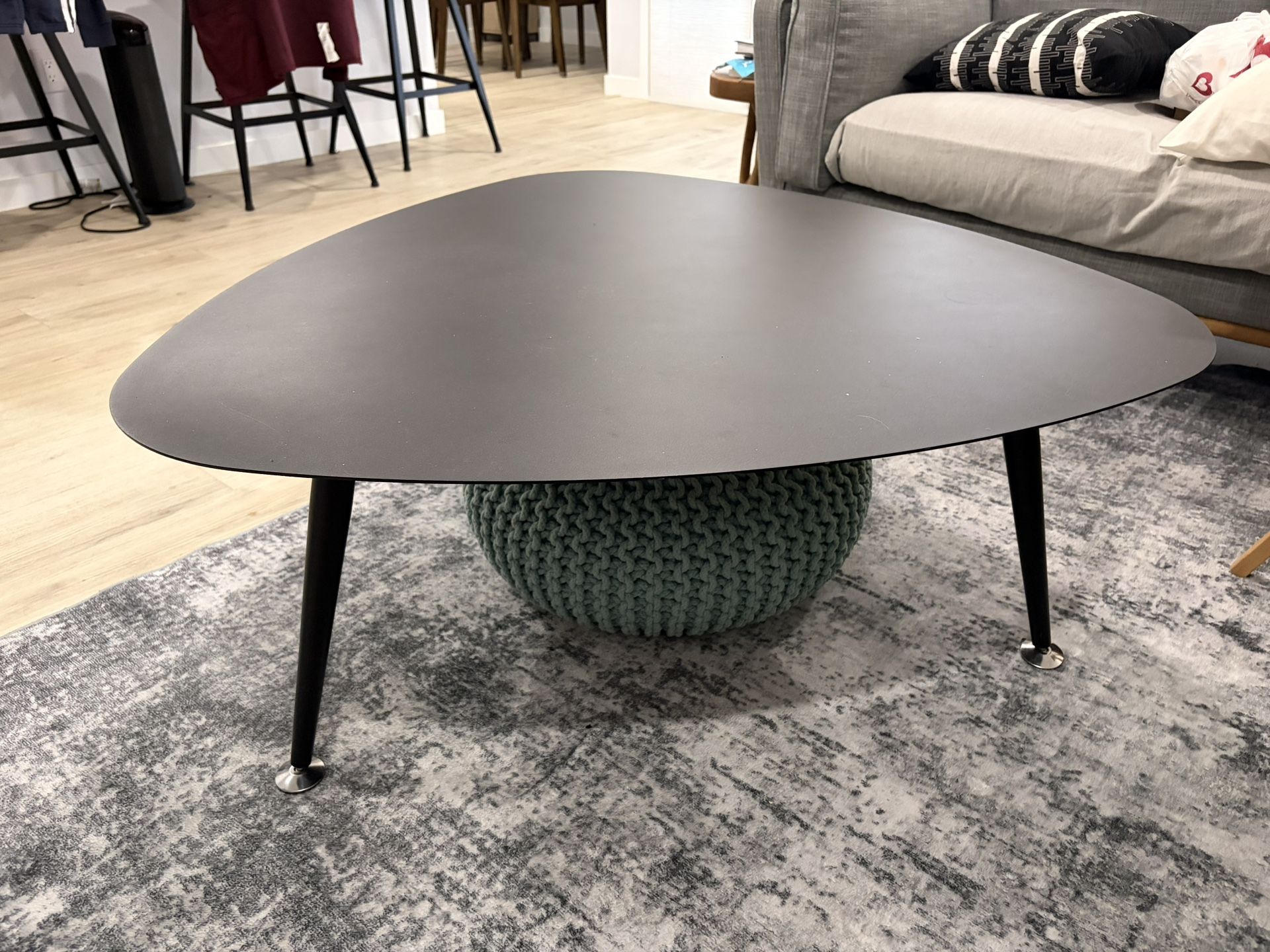 Modern Black Triangular Coffee Table – Stylish & Functional