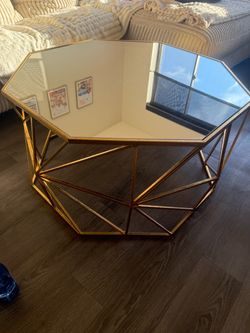Gold Mirrored Coffee Table – $25 FIRM