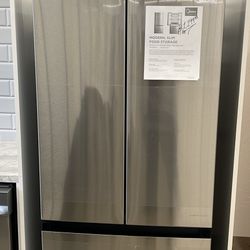 New 30” Midea French Door Refrigerator- 2 Year Warranty 