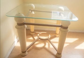 Coffee Table with Glass Top - $10