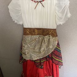 Gypsy Costume Size:10/12 For Girl