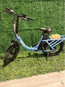Actbest Electric Bike for Adults, 20'' Fat Tire Folding Ebike with Peak 1200W Motor, 7 Speed 28MPH, Adjustable Bike Stem,(Blue)