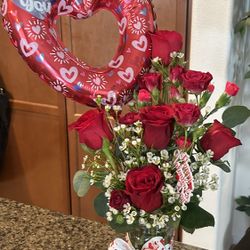 Valentine Rose Arrangement