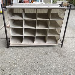 $25 -pair fabric shoe organizer cubby rack