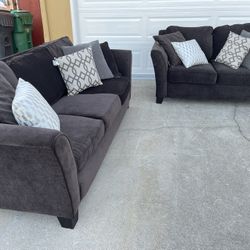 Robert Michael Dark Gray Couch Set