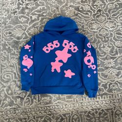 Rare Pink on Blue Spider Hoodie