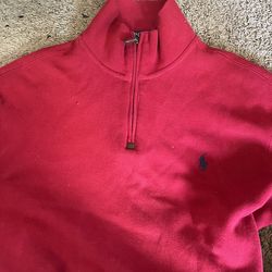 Red Polo Ralph Lauren quarter zip up men’s