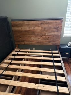 Wooden bed frame  queen