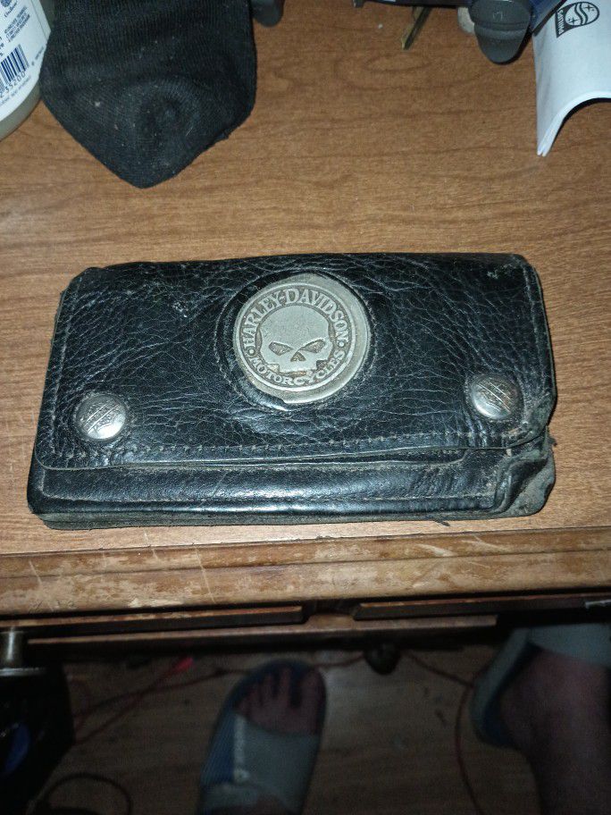 Harley Davidson Leather Chain Wallet. NICE!!!!!