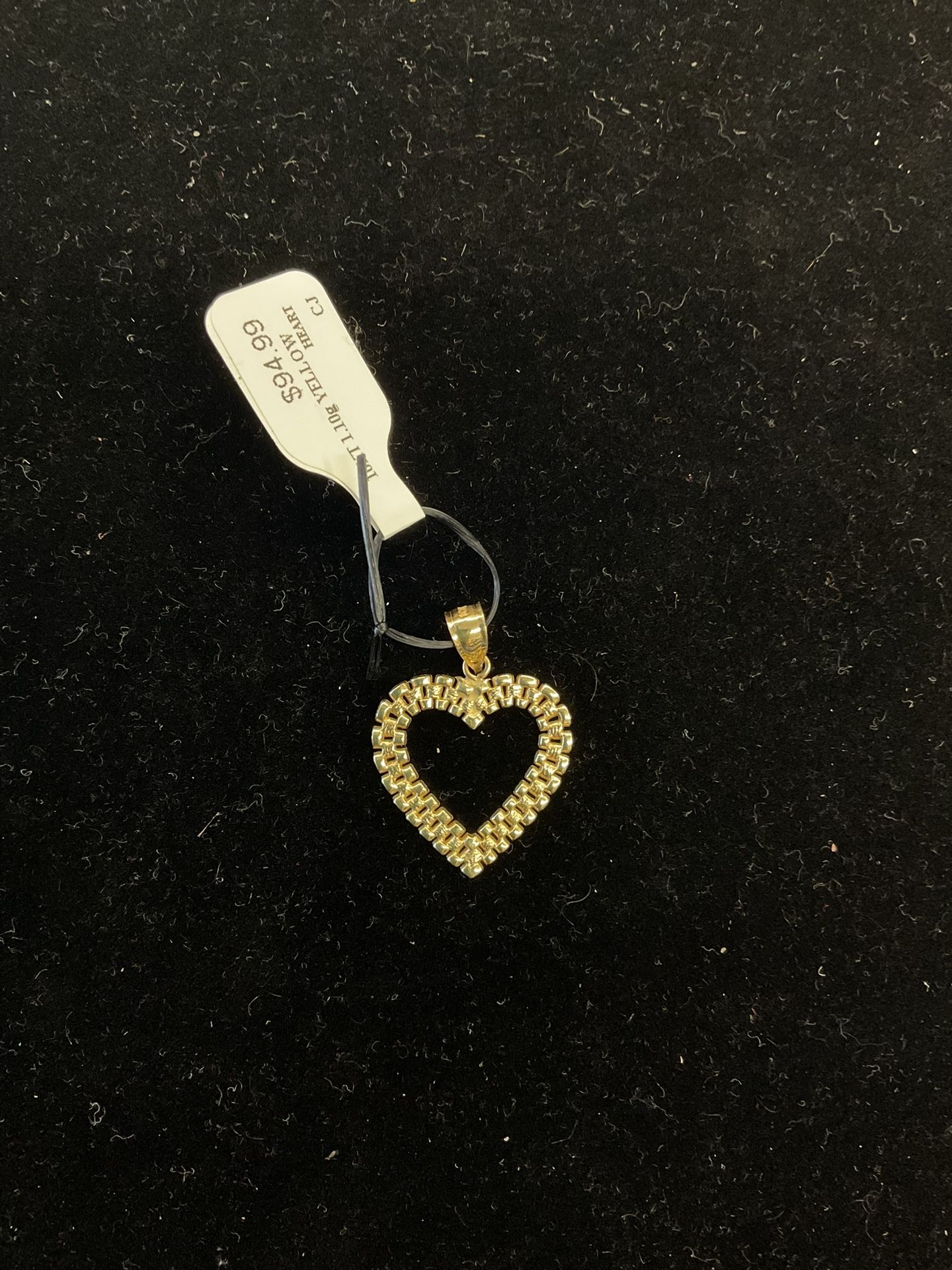10k Rolex Style Heart Pendant 39569-1
