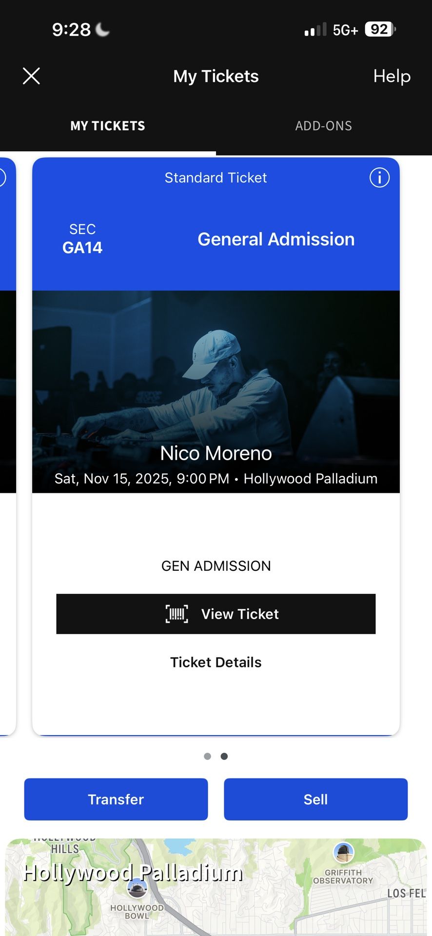 nico moreno ( 2 tickets )