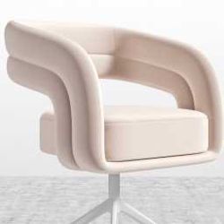 Rove Concepts Mia Office Chair Pink Blush