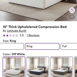 New King Size Bed Mattress Included 15”