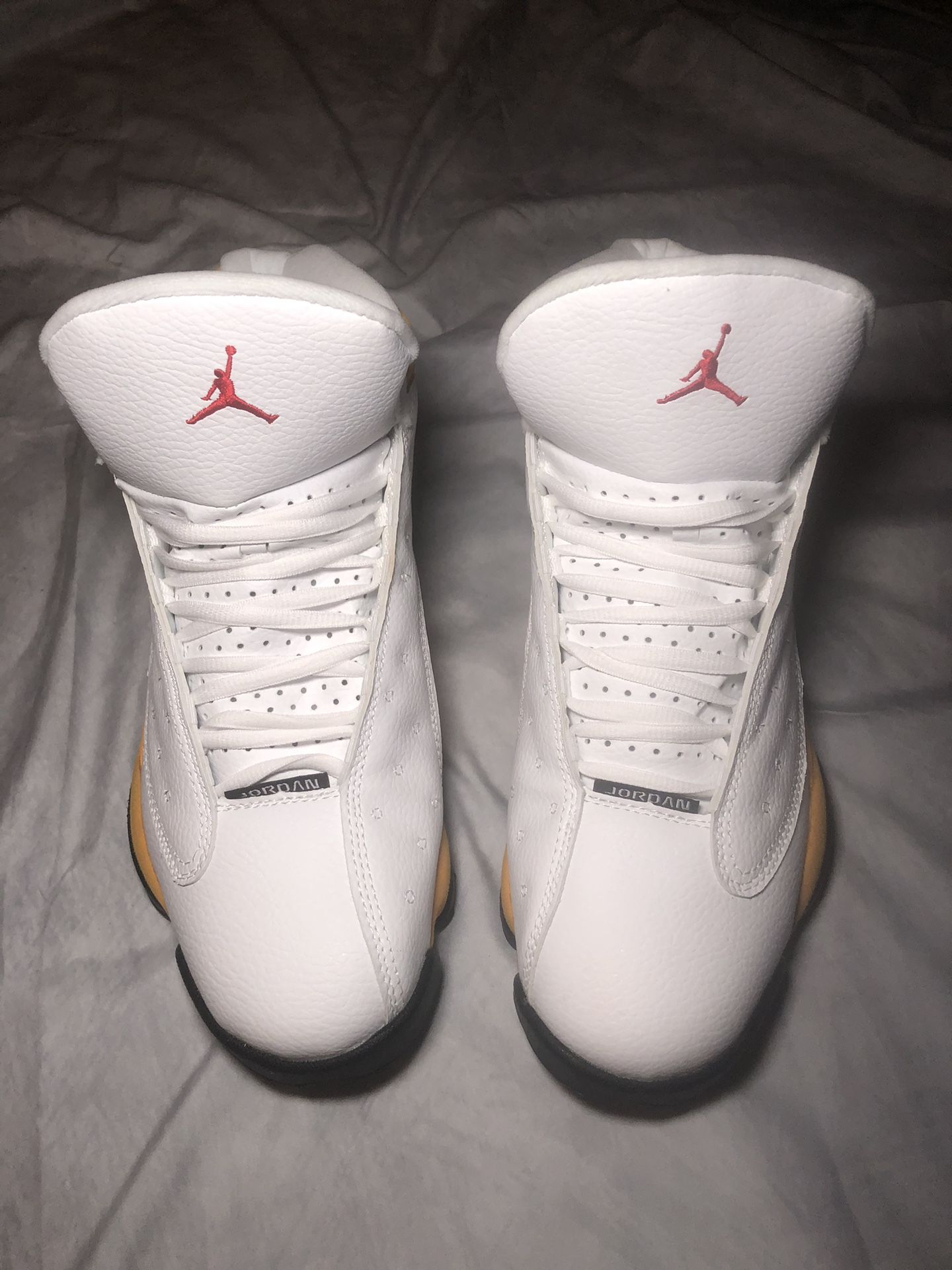 jordan 13 yellow and white