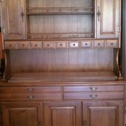 Hutch and Table Cherry Wood