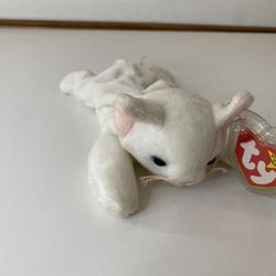 Ty Beanie Baby - FLIP the White Cat 7.5" Plush Stuffed Animal Toy