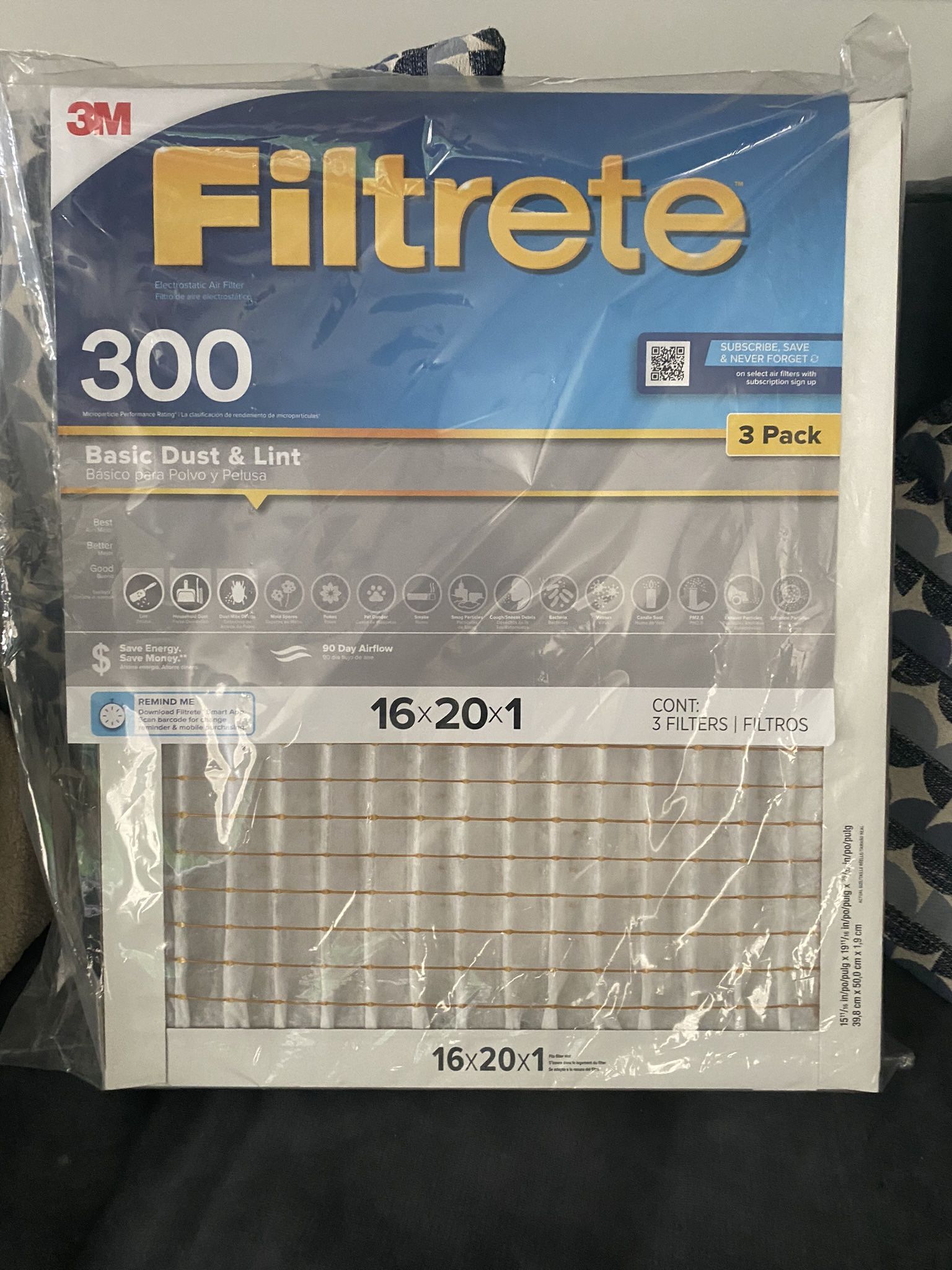 Furnace Filter 16x20x1 (3pk)