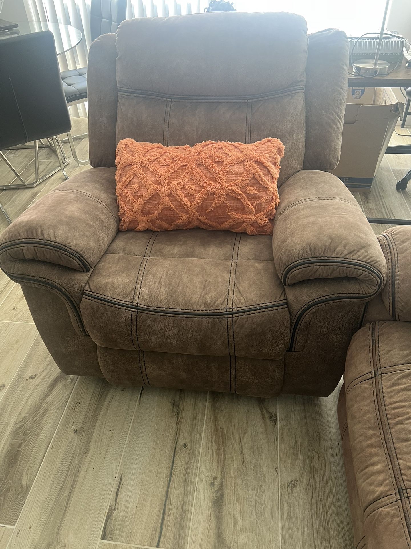 Brown 3 Piece Couch Set