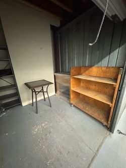 FREE Wooden Shelving Unit on Wheels