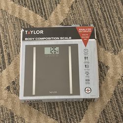 TAYLOR DIGITAL BODY COMPOSITION SCALE WITH BMI BODY FAT AND BODY WATER ANALYSIS FOR 2