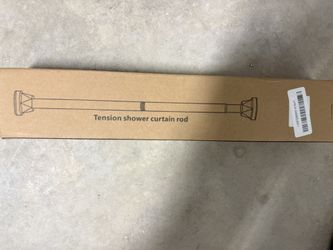 Black Shower Curtain Rod 32-80 Inches, No Drilling Tension Curtain Rod