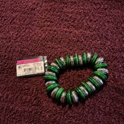 Green & Silver Stretchy Bracelet