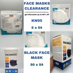 FACE MASKS (KN95 & Black Masks)