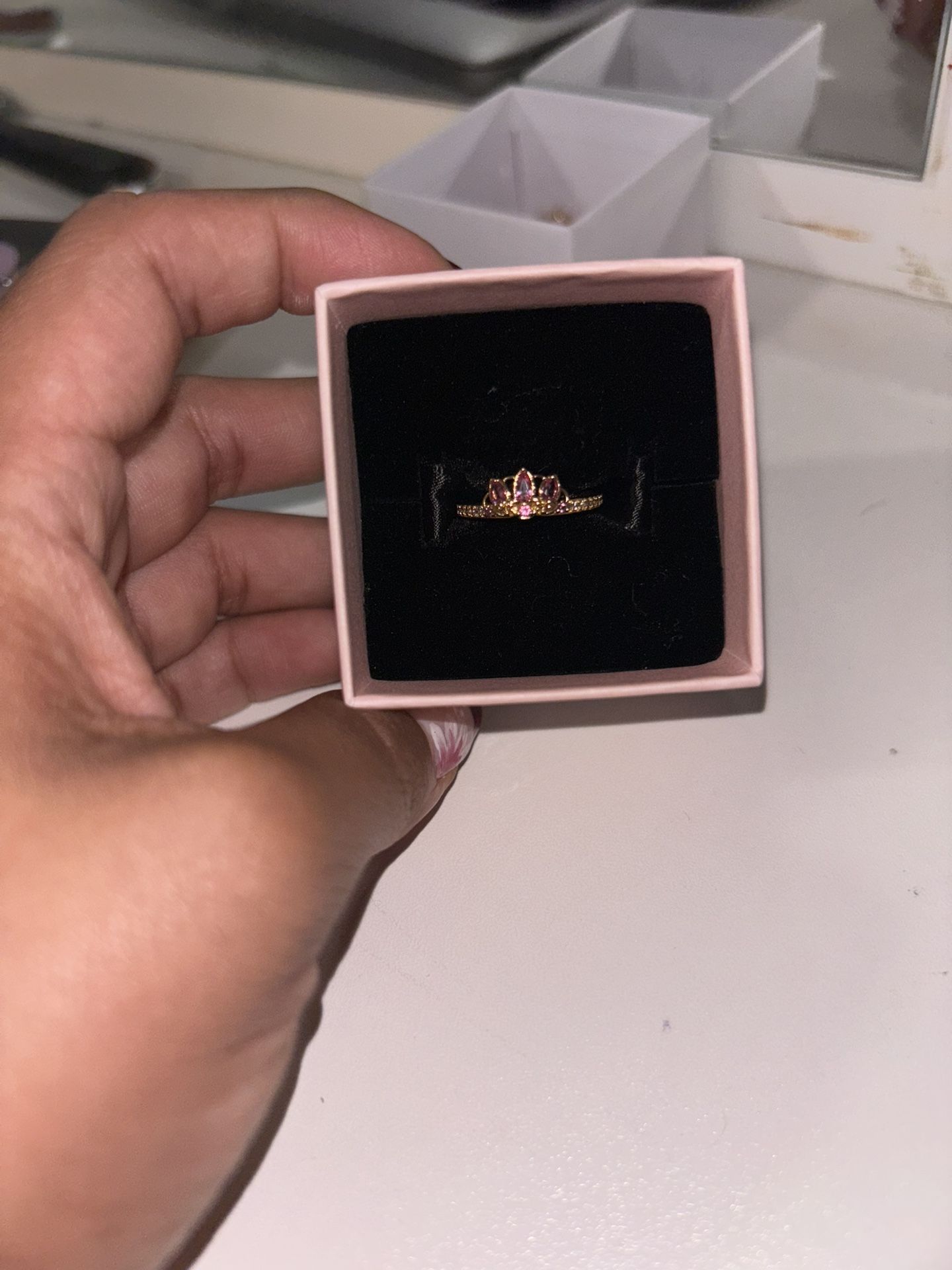 Pandora Rapunzel Tiara Ring Size 4