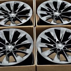 20” Tesla Model X Wheels Rims Gloss Black Factory OEM