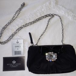 MY FLAT IN LONDON Black Crossbody Shoulder Purse