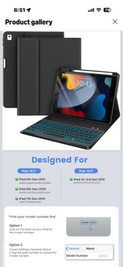 iPad Keyboard Case with Backlit Keys- new with box