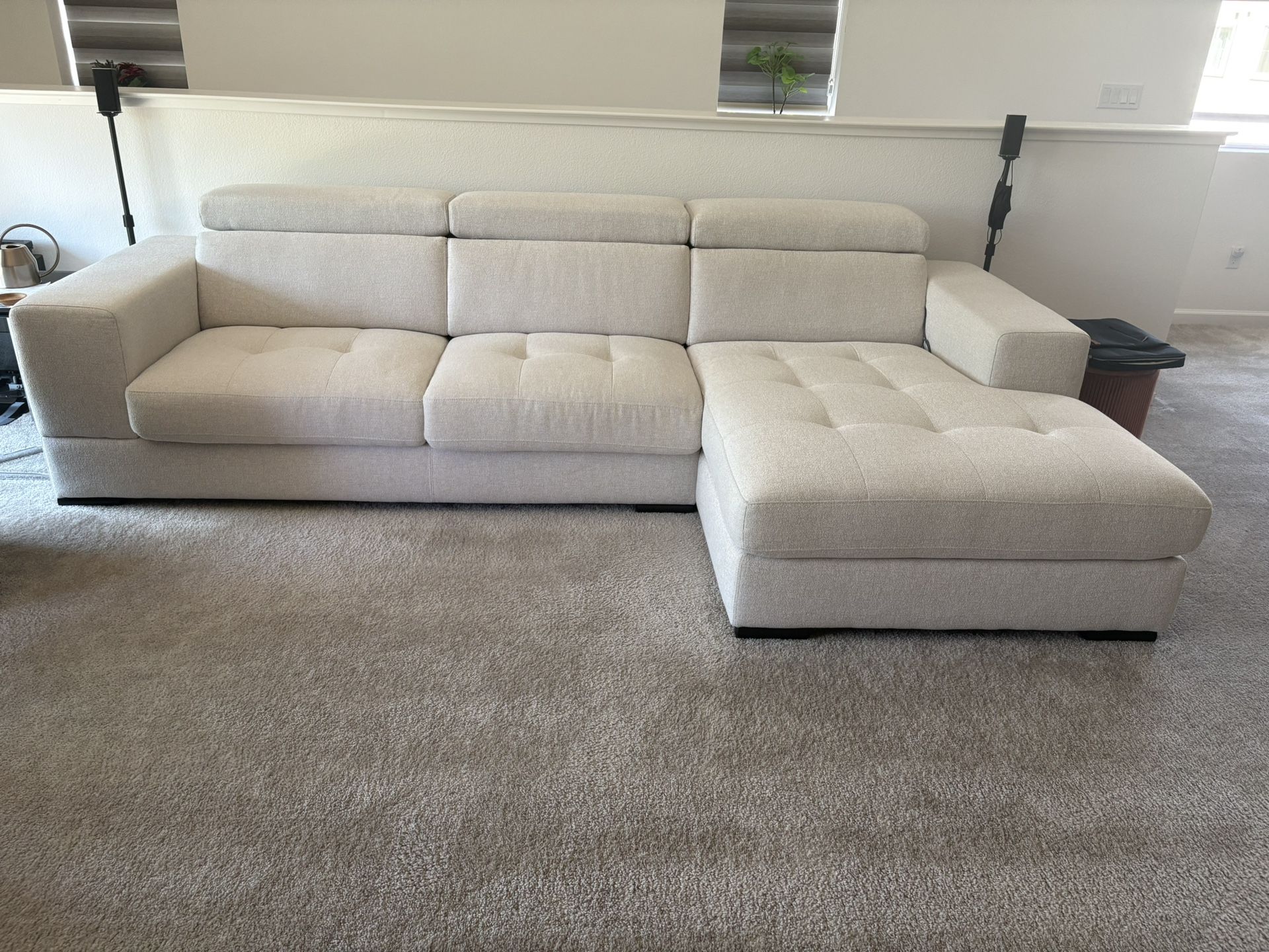 Living Spaces Braxton Sliding Sectional For Sale
