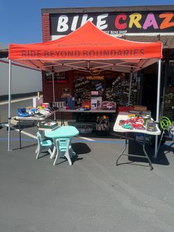 Garage sale at BikeCraze in Anaheim
