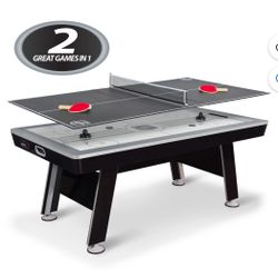 2-in-1 Air Hockey and Table Tennis Table