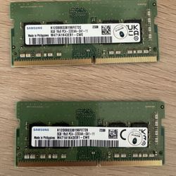 Samsung 16GB DDR4 2x8GB 1Rx8 PC4 3200 Laptop Memory RAM