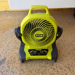 *READ DESCRIPTION* RYOBI ONE+ 18V Cordless 7-1/2 in. Bucket Top Misting Fan (Tool Only)