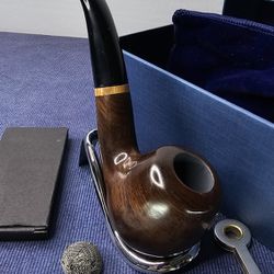 Whitluck's Tobacco Pipe, Handmade Wood Smoking Pipe, Beginner Pipe Kit for Smoking with Ultimate Guide E-Book, Gift Set and Accessories
