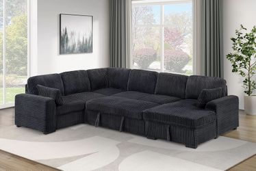 4-Piece Convertible Sectional Set - Gray Color